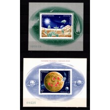 1972 - Rumænien - AFA 3060-61 - Frimærke - Apollo-rumflyvninger - Miniark - Postfrisk.